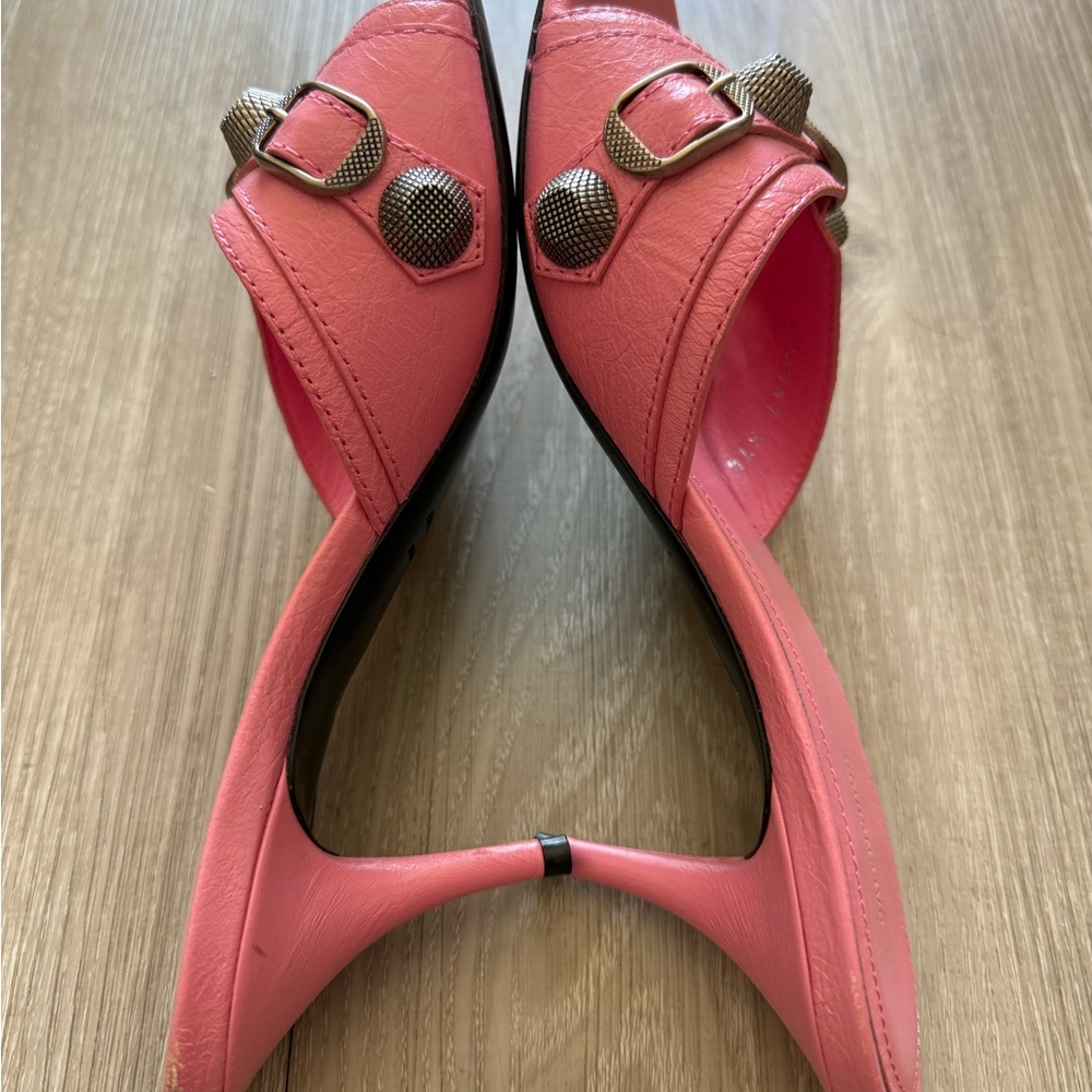 Balenciaga Hot Pink Buckle Detail Mules - Size 37.5 - Picture 4 of 8